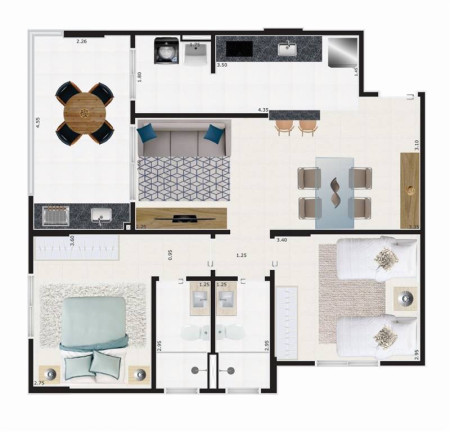 Imagem Apartamento com 2 Quartos à Venda, 75 m² em Centro - Mongagua