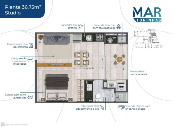 Imagem Apartamento à Venda, 35 m² em Toninhas - Ubatuba