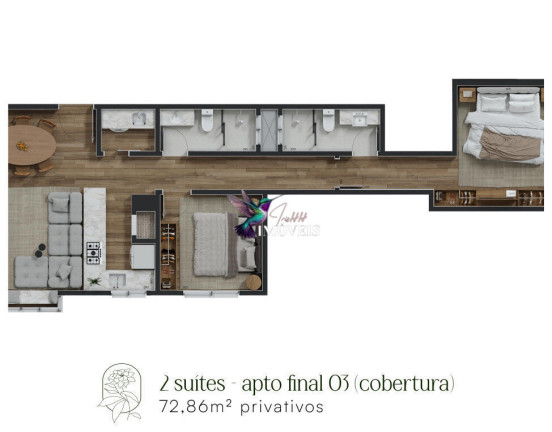 Imagem Apartamento com 2 Quartos à Venda, 70 m² em Centro - Canela
