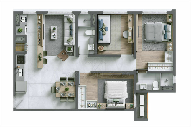 Imagem Apartamento com 2 Quartos à Venda, 61 m² em São João - Itajaí