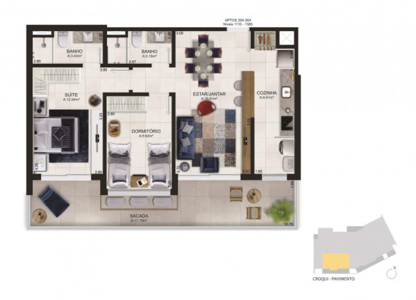 Imagem Apartamento com 3 Quartos à Venda, 102 m² em Torres - Torres