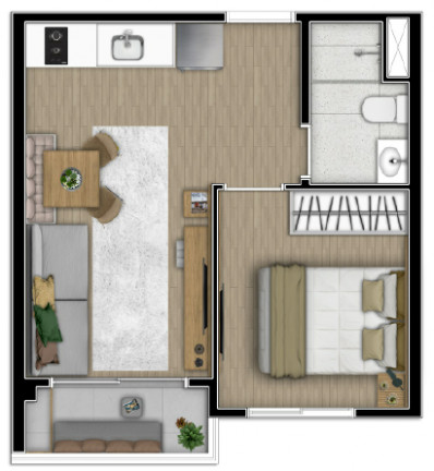 Imagem Apartamento com 1 Quarto à Venda, 30 m² em Jardim Prudência - São Paulo