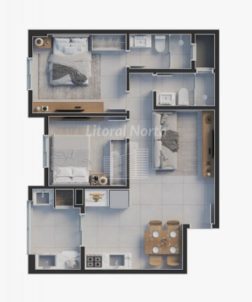 Imagem Apartamento com 2 Quartos à Venda, 55 m² em Praia Brava - Itajaí