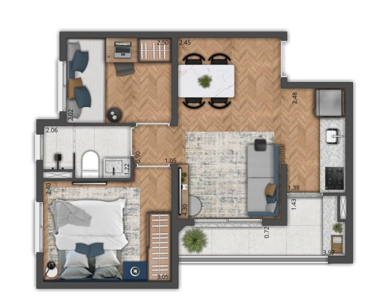 Apartamento com 2 Quartos à Venda, 39 m² em Alto De Pinheiros - São Paulo