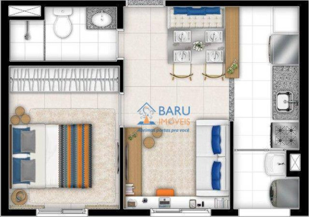 Imagem Apartamento com 1 Quarto à Venda, 34 m² em Santa Cecília - São Paulo