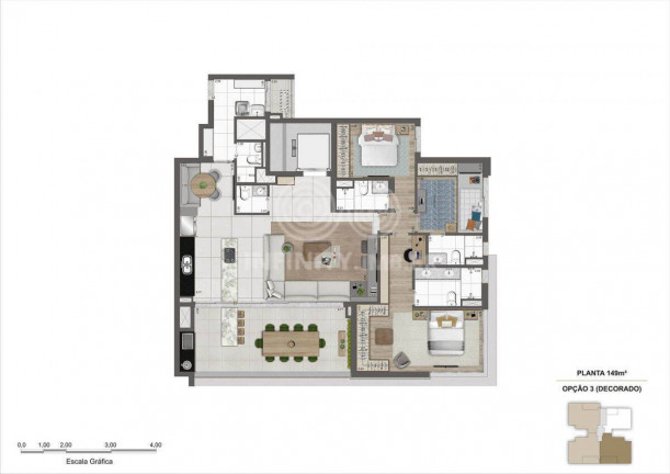 Imagem Apartamento com 3 Quartos à Venda, 149 m² em Moema - São Paulo