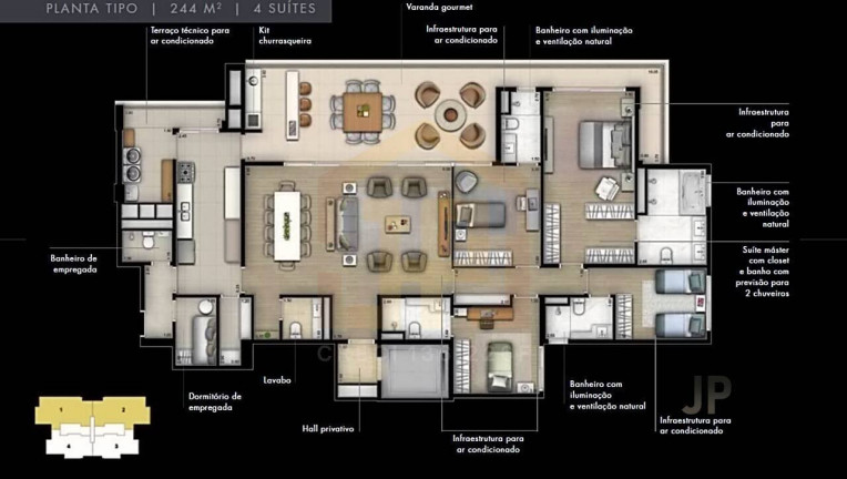 Imagem Apartamento com 3 Quartos à Venda, 244 m² em Ibirapuera - São Paulo