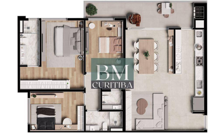 Imagem Apartamento com 3 Quartos à Venda, 114 m²em Seminário - Curitiba
