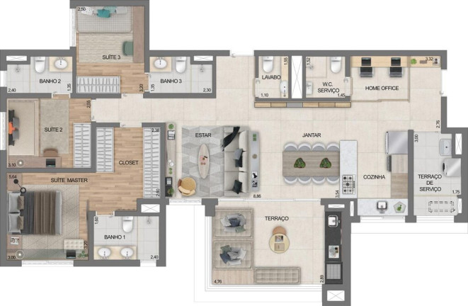 Imagem Apartamento com 4 Quartos à Venda, 145 m² em Moóca - São Paulo