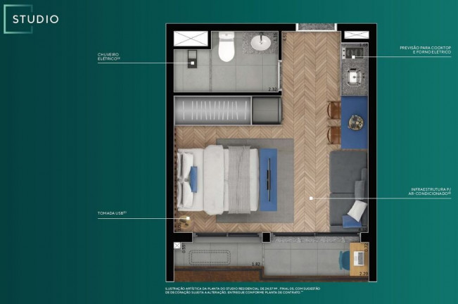 Imagem Apartamento com 1 Quarto à Venda, 33 m² em Campo Belo - São Paulo