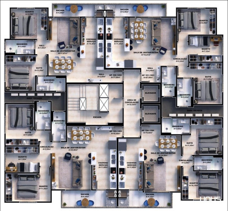 Imagem Apartamento com 3 Quartos à Venda, 87 m² em Pedra Branca - Palhoça