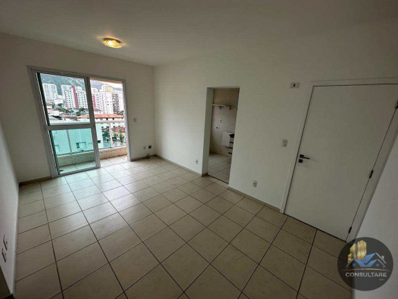 Imagem Apartamento com 1 Quarto para Alugar, 57 m² em José Menino - Santos
