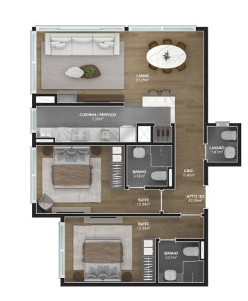 Imagem Apartamento com 1 Quarto à Venda, 47 m² em Floresta - Gramado