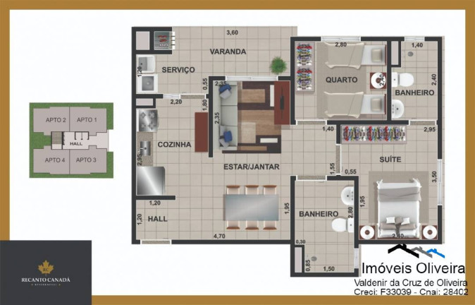 Imagem Apartamento com 1 Quarto à Venda, 62 m² em Canadá - Cascavel