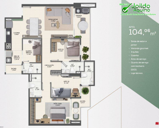 Imagem Apartamento com 3 Quartos à Venda, 105 m² em Fátima - Fortaleza