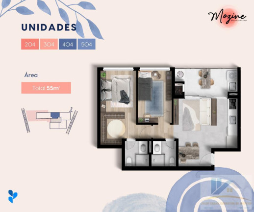 Imagem Apartamento com 2 Quartos à Venda, 55 m² em Ahú - Curitiba