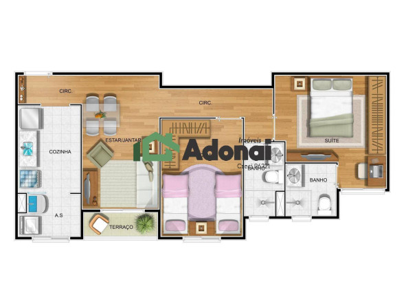 Imagem Apartamento com 2 Quartos à Venda, 61 m² em Cidade Alta - Piracicaba