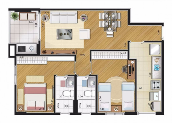 Imagem Apartamento com 2 Quartos à Venda, 64 m² em Santa Paula - São Caetano Do Sul