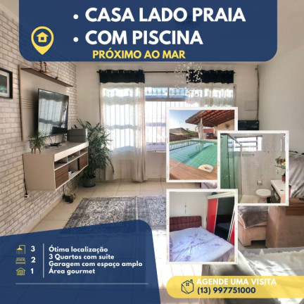 Imagem Casa com 3 Quartos para Alugar ou Temporada, 148 m² em Gaivota - Itanhaém