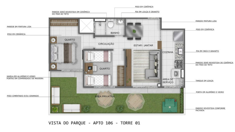 Imagem Apartamento com 2 Quartos à Venda, 44 m² em Parque 10 De Novembro - Manaus