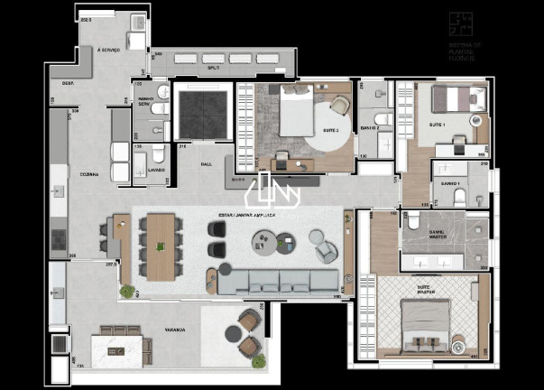 Imagem Apartamento com 3 Quartos à Venda, 193 m² em Jardim Das Américas - Cuiabá