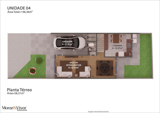 Imagem Casa com 3 Quartos à Venda, 146 m² em água Verde - Curitiba