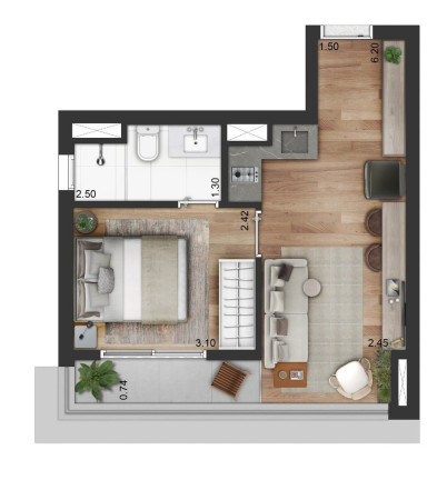 Imagem Apartamento com 1 Quarto à Venda, 25 m² em Vila Clementino - São Paulo