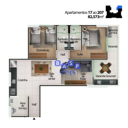 Imagem Apartamento com 2 Quartos à Venda, 82 m² em Centro - Mongaguá