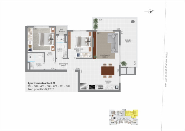 Imagem Apartamento com 2 Quartos à Venda, 103 m² em Praia Da Cal - Torres