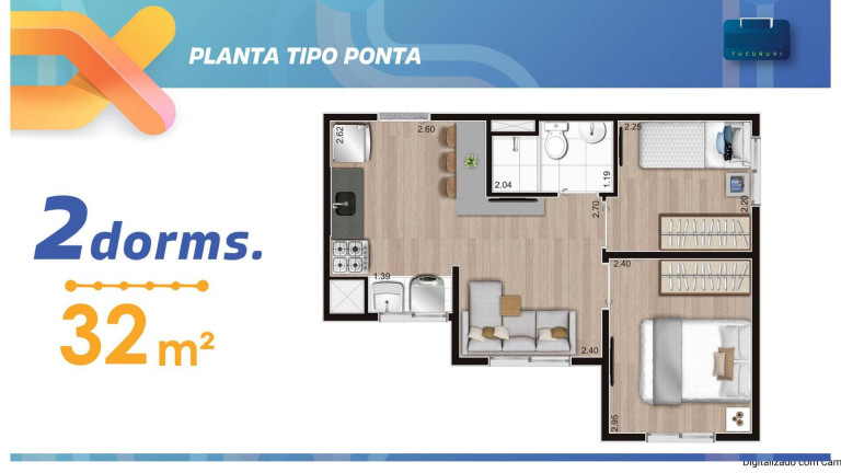 Imagem Apartamento com 2 Quartos à Venda, 32 m² em Parque Vitória - São Paulo