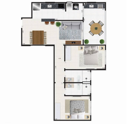 Imagem Apartamento com 2 Quartos à Venda, 78 m² em Centro - Mongagua