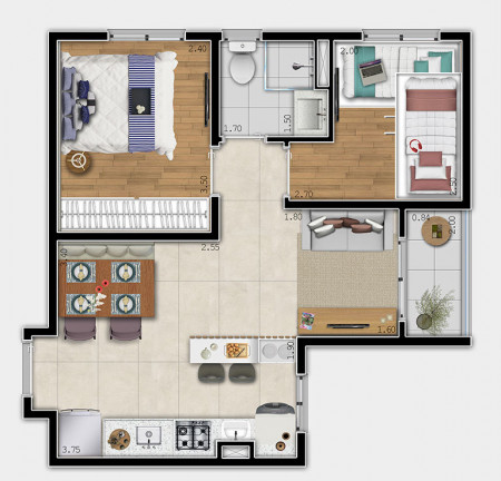 Imagem Apartamento com 2 Quartos à Venda, 40 m² em Jardim Las Vegas - Guarulhos