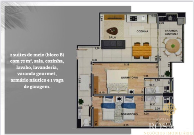 Apartamento com 2 Quartos à Venda, 45 m² em Maranduba - Ubatuba
