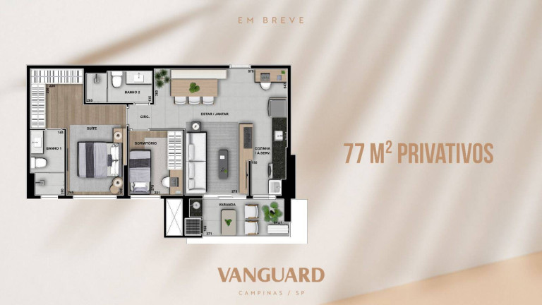 Imagem Apartamento com 2 Quartos à Venda, 68 m² em Chácara Da Barra - Campinas