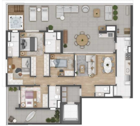 Apartamento com 3 Quartos à Venda, 211 m² em Vila São Francisco - São Paulo