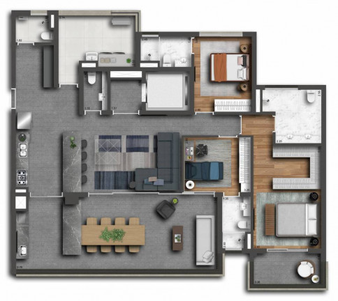 Imagem Apartamento com 3 Quartos à Venda, 216 m² em Santo Amaro - São Paulo