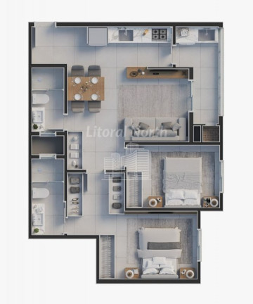 Imagem Apartamento com 2 Quartos à Venda, 55 m² em Praia Brava - Itajaí