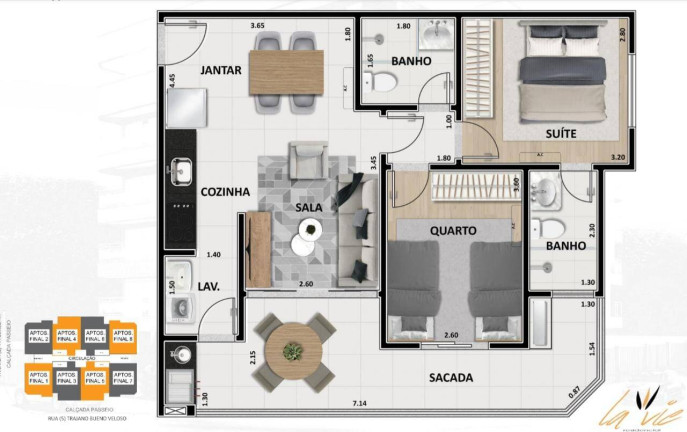 Imagem Apartamento com 2 Quartos à Venda, 71 m² em Toninhas - Ubatuba