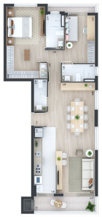 Apartamento com 3 Quartos à Venda, 99 m² em Cabral - Curitiba