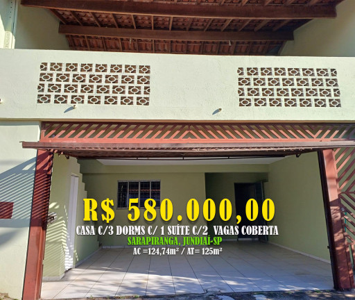 Imagem Casa com 3 Quartos à Venda, 124 m² em Medeiros - Jundiaí