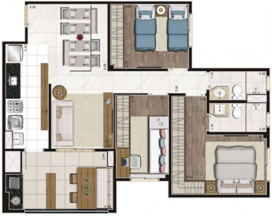 Imagem Apartamento com 4 Quartos à Venda, 204 m² em Taquaral - Campinas