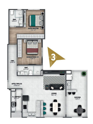 Imagem Apartamento com 2 Quartos à Venda, 103 m² em Centro - Itajaí