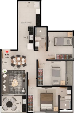 Foto do imóvel: Apartamento com 2 Quartos à Venda, 60 m² em Jardim Oceania - João Pessoa