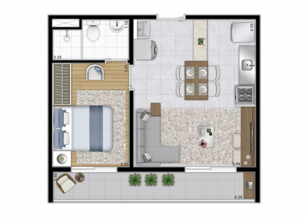Imagem Apartamento com 1 Quarto à Venda, 37 m² em Vila Guilherme - São Paulo