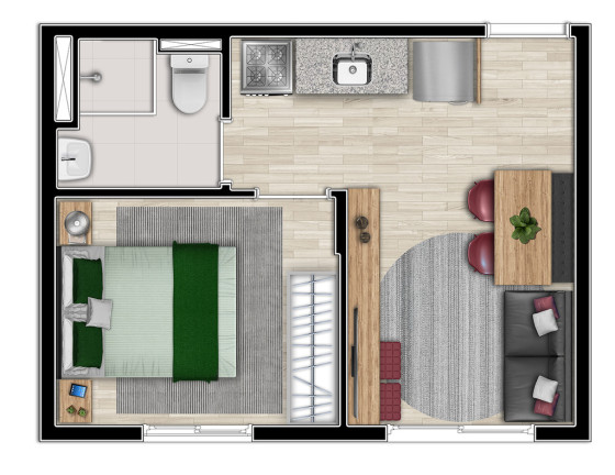 Apartamento com 2 Quartos à Venda, 34 m² em Vila Buarque - São Paulo