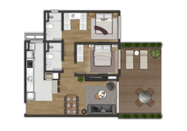 Imagem Apartamento com 2 Quartos à Venda, 80 m² em Centro - Canela