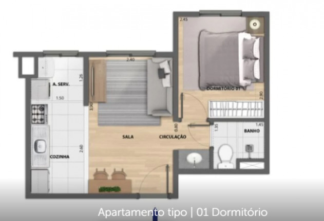 Imagem Apartamento com 1 Quarto à Venda, 40 m² em Barra Funda - São Paulo