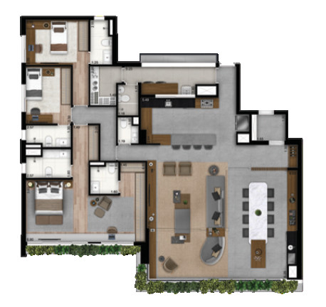 Apartamento com 4 Quartos à Venda, 201 m² em Brooklin Novo - São Paulo