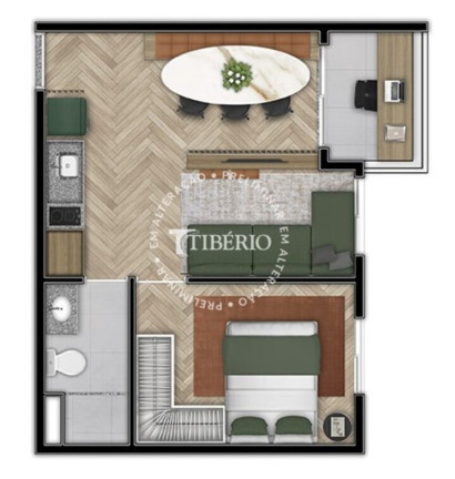 Imagem Apartamento com 1 Quarto à Venda, 35 m² em Tatuapé - São Paulo