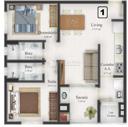 Imagem Apartamento com 2 Quartos à Venda, 63 m² em Itajaí